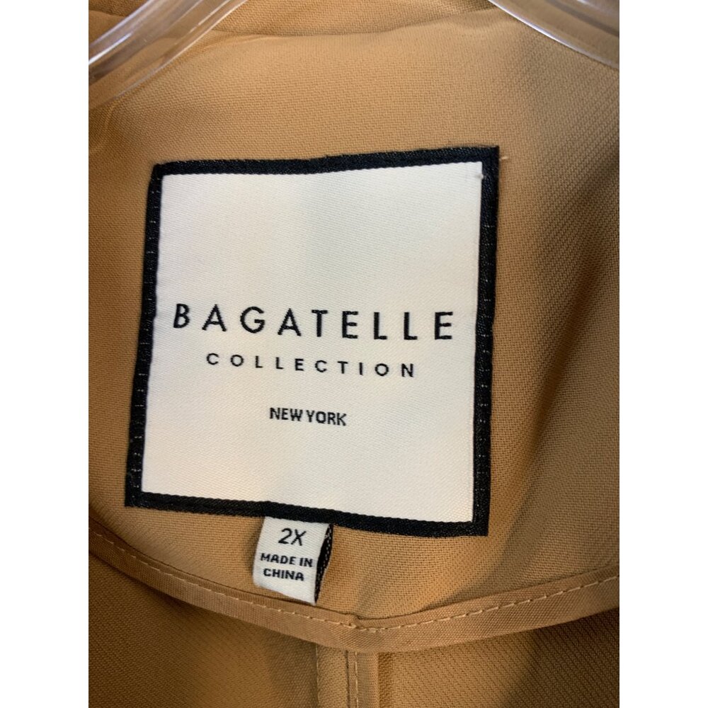 Bagatelle Collection Womens Double-Breast Knit Camel Trench Coat 2X RX10638 EUC - Picture 3 of 11